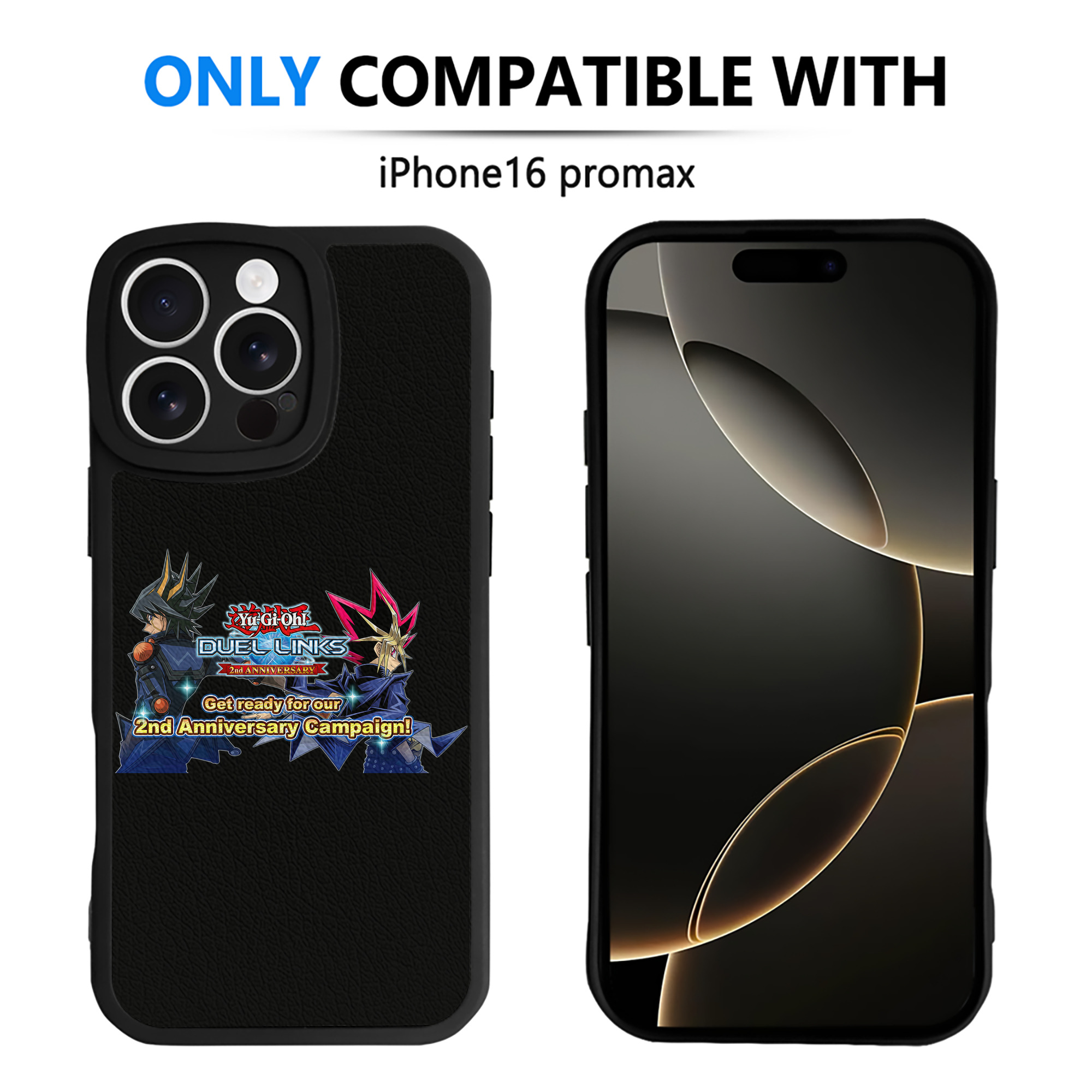 （画像用） 遊☆戯☆王 Yu-Gi-Oh! 【iPhone 16シリーズ対応】シリコンスマホケース（レザー調） 材質：シリコン